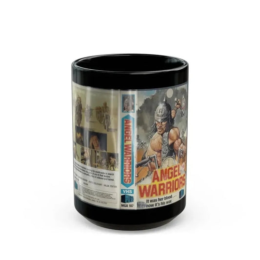 ANGEL WARRIORS (VHS COVER) - Black Coffee Mug 15oz - Go Mug Yourself