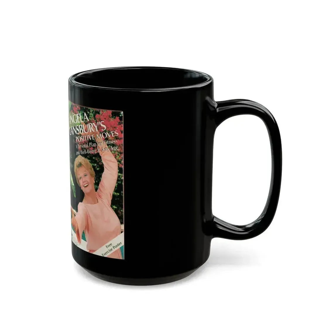 ANGELA LANSBURYS POSITIVE MOVES WORKOUT VIDEO (VHS COVER) - Black Coffee Mug - Go Mug Yourself