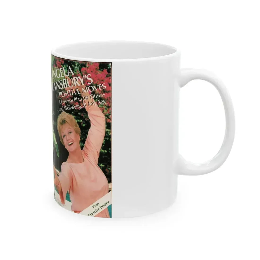 ANGELA LANSBURYS POSITIVE MOVES WORKOUT VIDEO (VHS COVER) - White Coffee Mug - Go Mug Yourself
