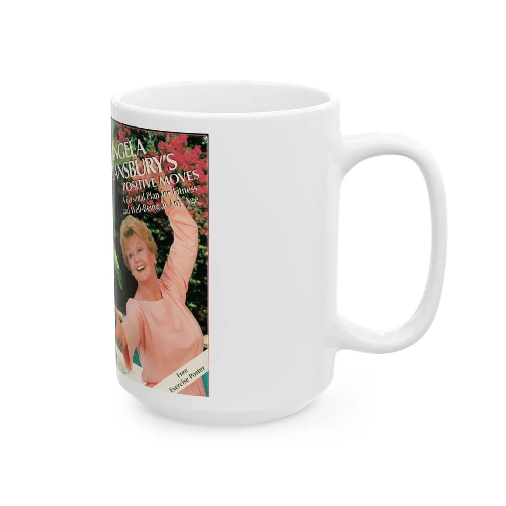 ANGELA LANSBURYS POSITIVE MOVES WORKOUT VIDEO (VHS COVER) - White Coffee Mug-Go Mug Yourself