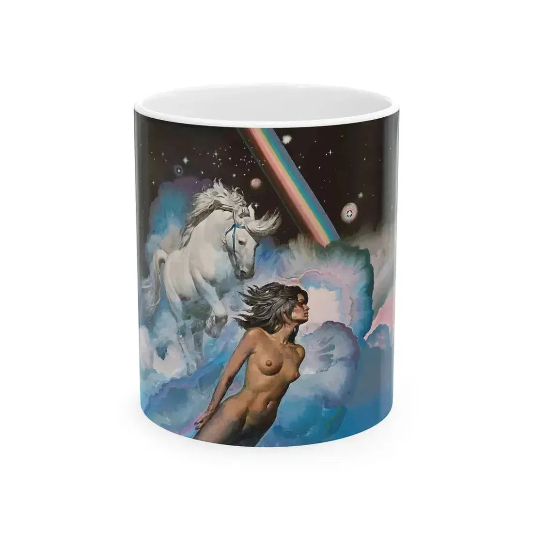 Angela's Rainbow (2) - White Coffee Mug 11oz - Go Mug Yourself