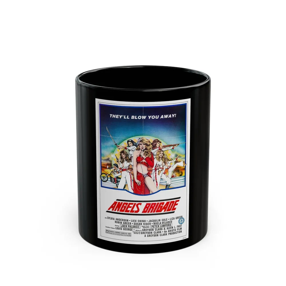 ANGELS BRIGADE 1979 Movie Poster - Black Coffee Mug-11oz-Go Mug Yourself