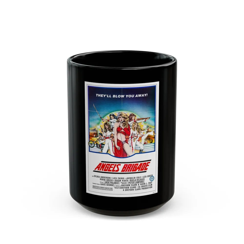 ANGELS BRIGADE 1979 Movie Poster - Black Coffee Mug-15oz-Go Mug Yourself