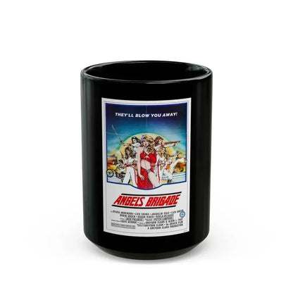 ANGELS BRIGADE 1979 Movie Poster - Black Coffee Mug 15oz - Go Mug Yourself