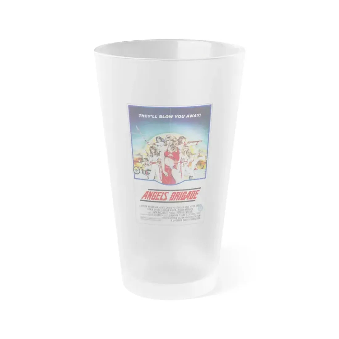 ANGELS BRIGADE 1979 Movie Poster - Frosted Pint Glass 16oz Default Title - Go Mug Yourself