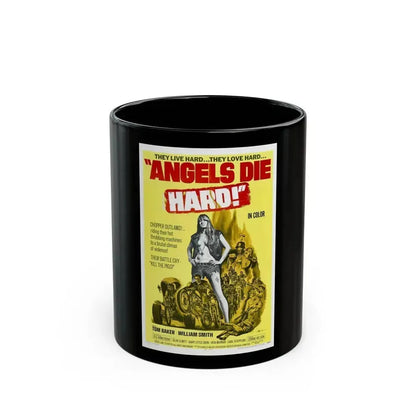 ANGELS DIE HARD 1970 Movie Poster - Black Coffee Mug 11oz - Go Mug Yourself