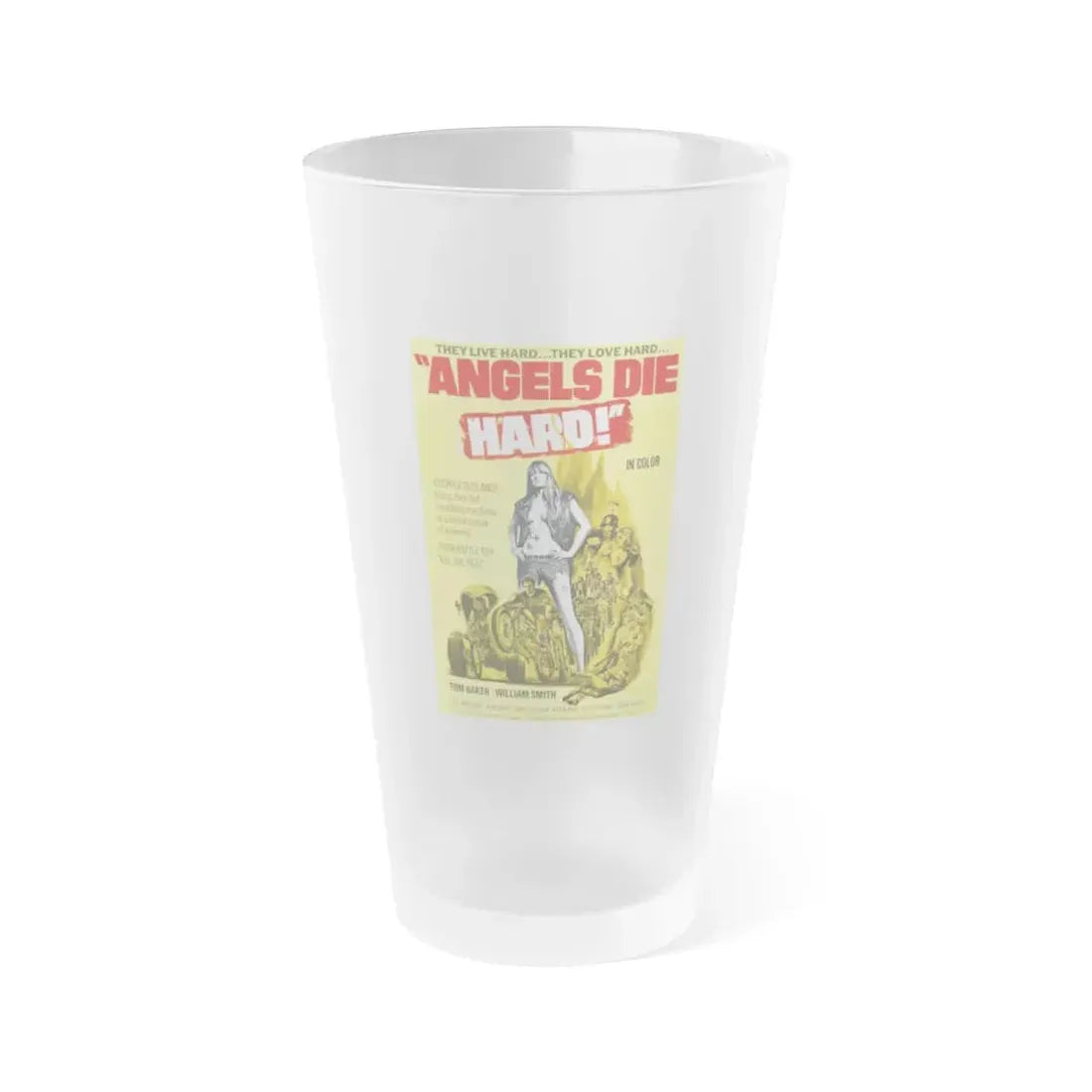 ANGELS DIE HARD 1970 Movie Poster - Frosted Pint Glass 16oz Default Title - Go Mug Yourself
