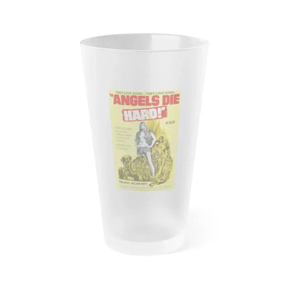 ANGELS DIE HARD 1970 Movie Poster - Frosted Pint Glass 16oz Default Title - Go Mug Yourself