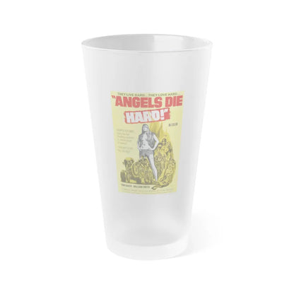 ANGELS DIE HARD 1970 Movie Poster - Frosted Pint Glass 16oz-Go Mug Yourself