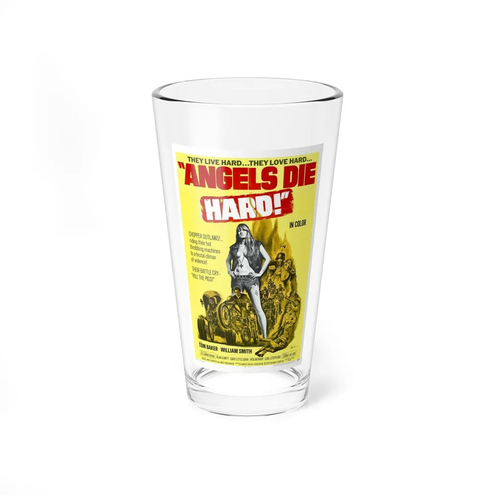 ANGELS DIE HARD 1970 Movie Poster - Pint Glass 16oz-16oz-Go Mug Yourself