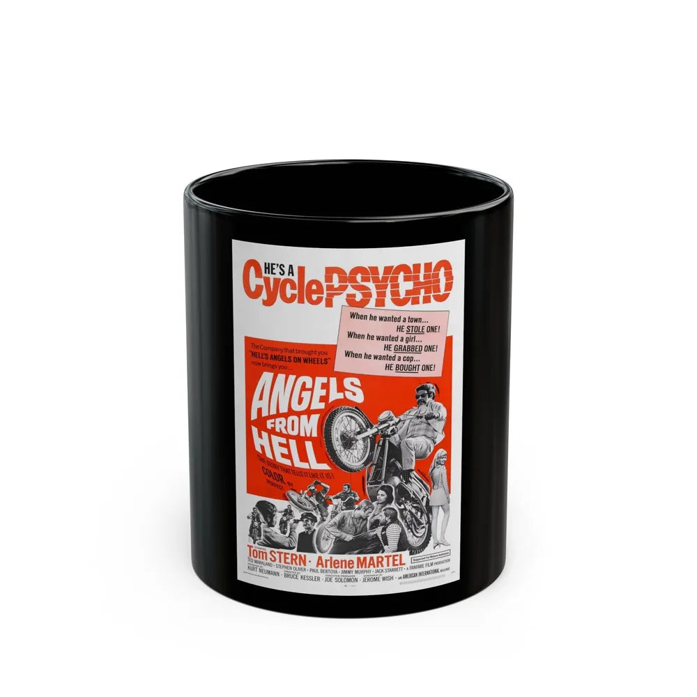 ANGELS FROM HELL 1968 Movie Poster - Black Coffee Mug-11oz-Go Mug Yourself