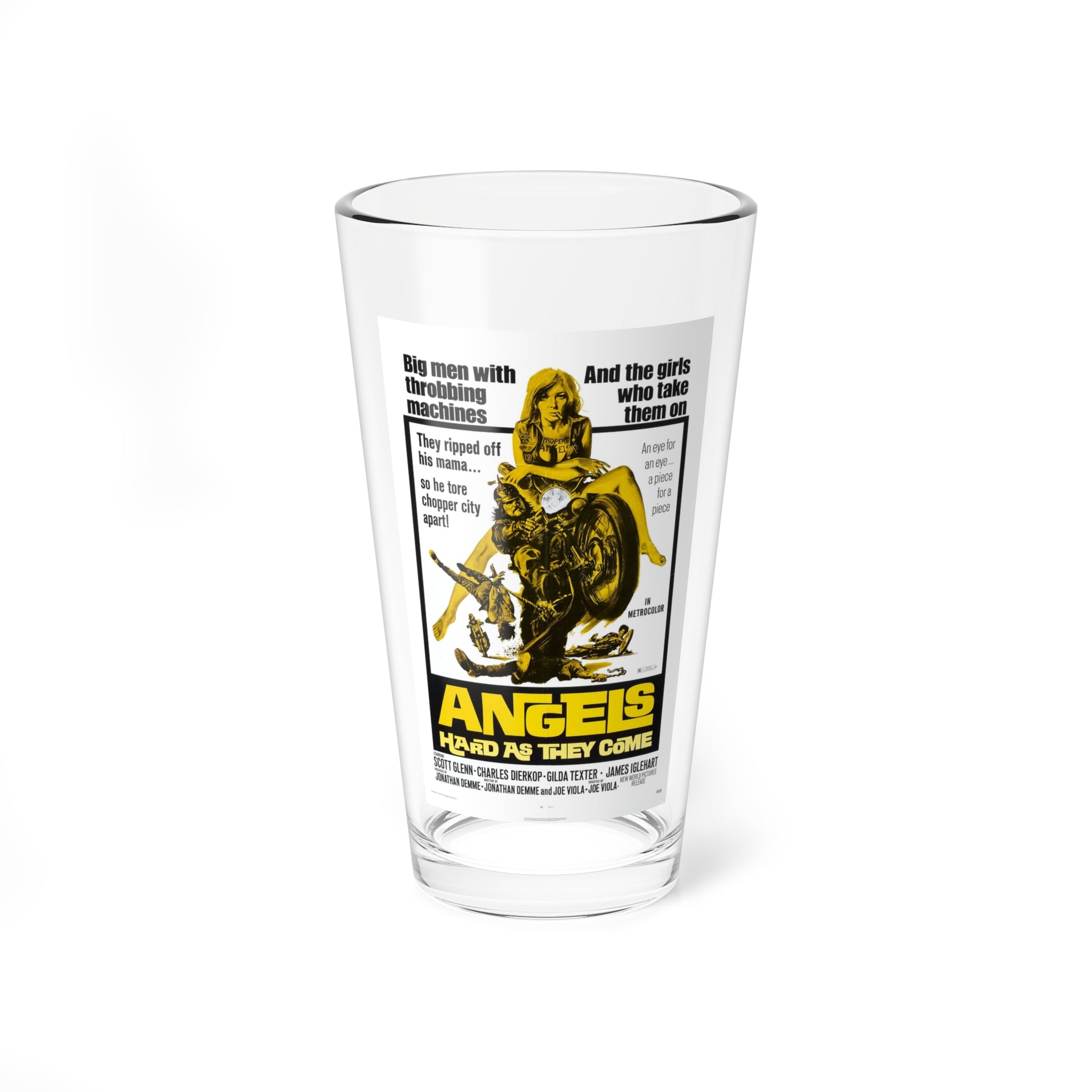 ANGELS HARD AS THEY COME 1971 Movie Poster - Pint Glass 16oz-16oz-Go Mug Yourself