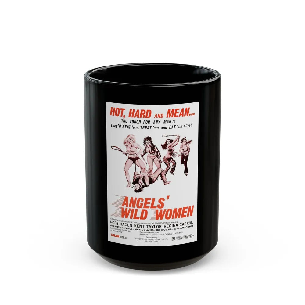 ANGELS WILD WOMEN 1972 Movie Poster - Black Coffee Mug-15oz-Go Mug Yourself