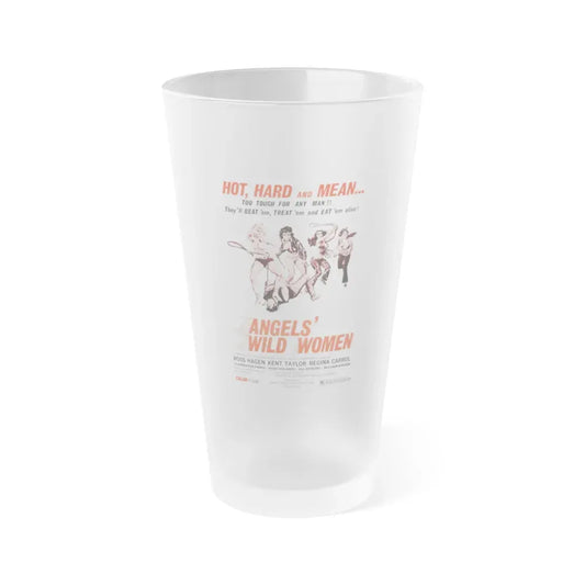 ANGELS WILD WOMEN 1972 Movie Poster - Frosted Pint Glass 16oz Default Title - Go Mug Yourself