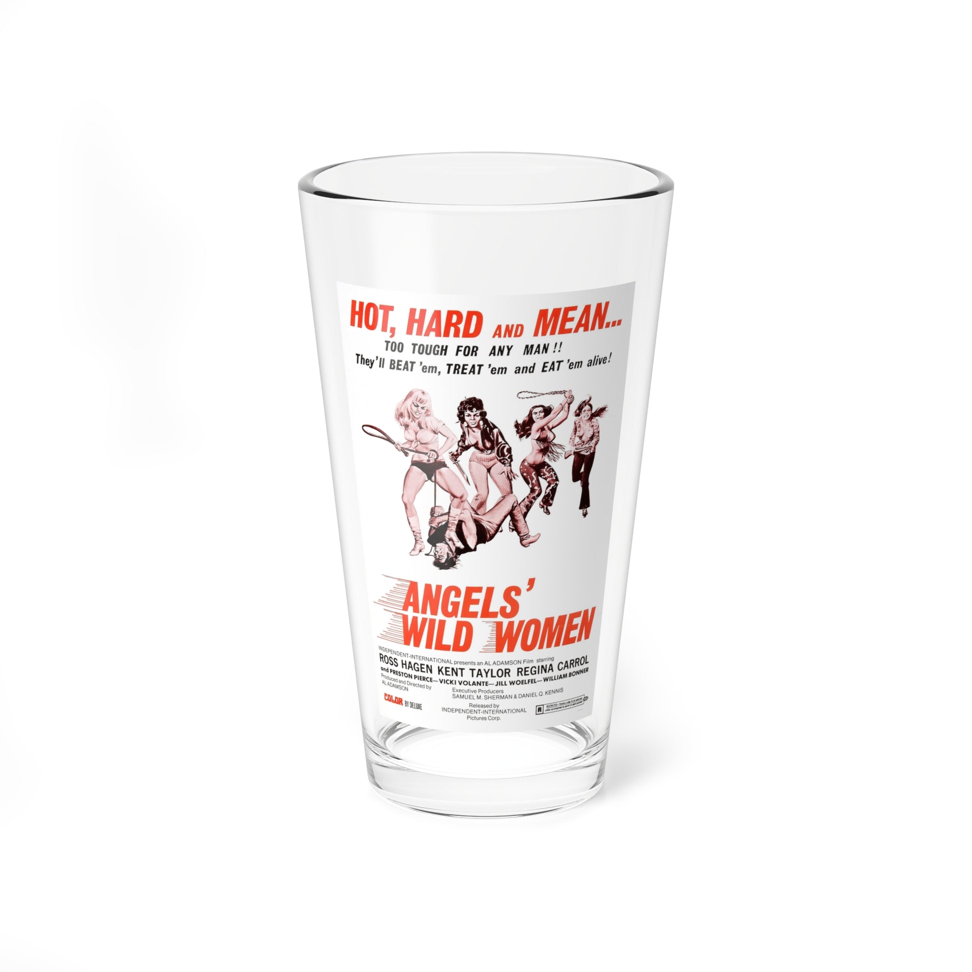 ANGELS WILD WOMEN 1972 Movie Poster - Pint Glass 16oz-16oz-Go Mug Yourself