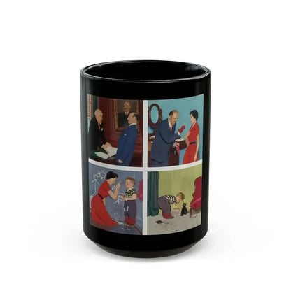 Anger Transference, The Saturday Evening Post cover, March 20, 1954 - Black Coffee Mug 15oz - Go Mug Yourself
