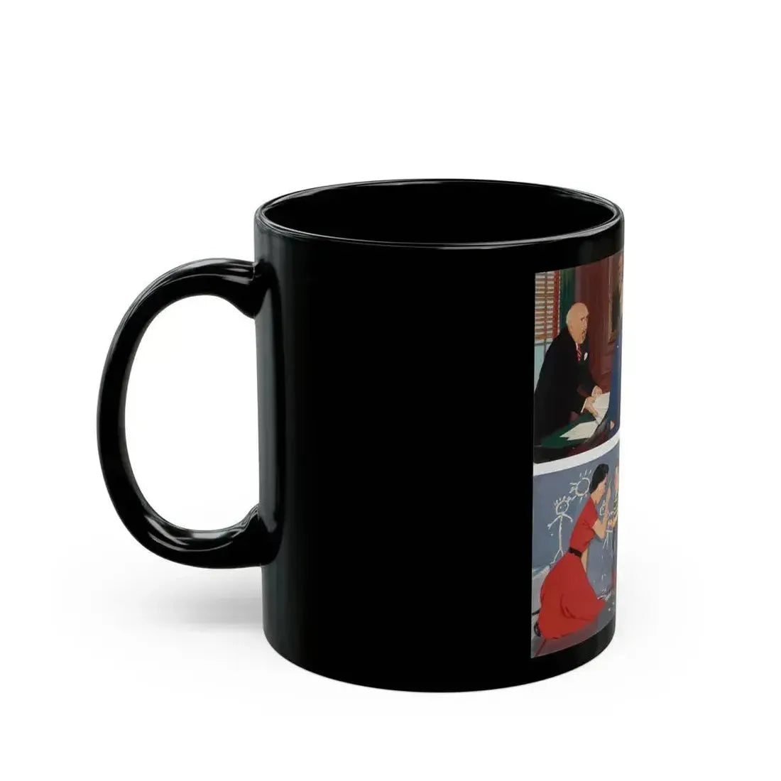 Anger Transference, The Saturday Evening Post cover, March 20, 1954 - Black Coffee Mug - Go Mug Yourself