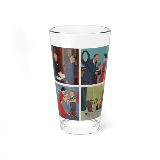 Anger Transference, The Saturday Evening Post cover, March 20, 1954 (Magazine Illustration) Pint Glass 16oz 16oz - Go Mug Yourself