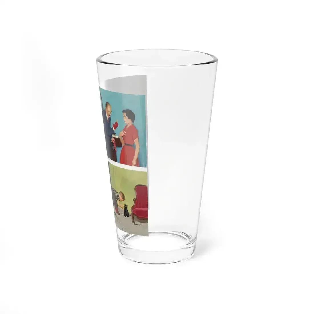 Anger Transference, The Saturday Evening Post cover, March 20, 1954 (Magazine Illustration) Pint Glass 16oz - Go Mug Yourself