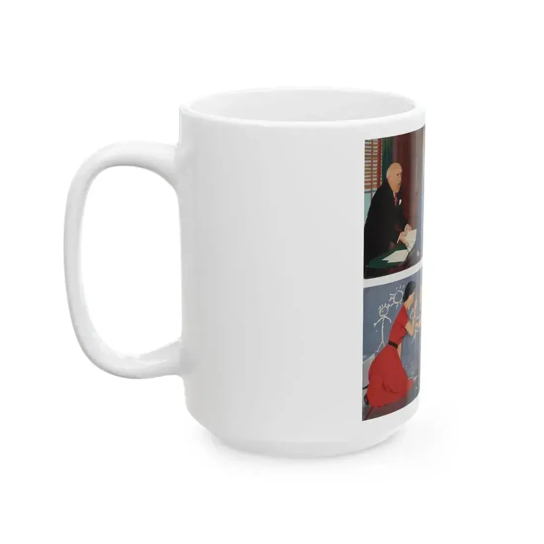 Anger Transference, The Saturday Evening Post cover, March 20, 1954 - White Coffee Mug - Go Mug Yourself