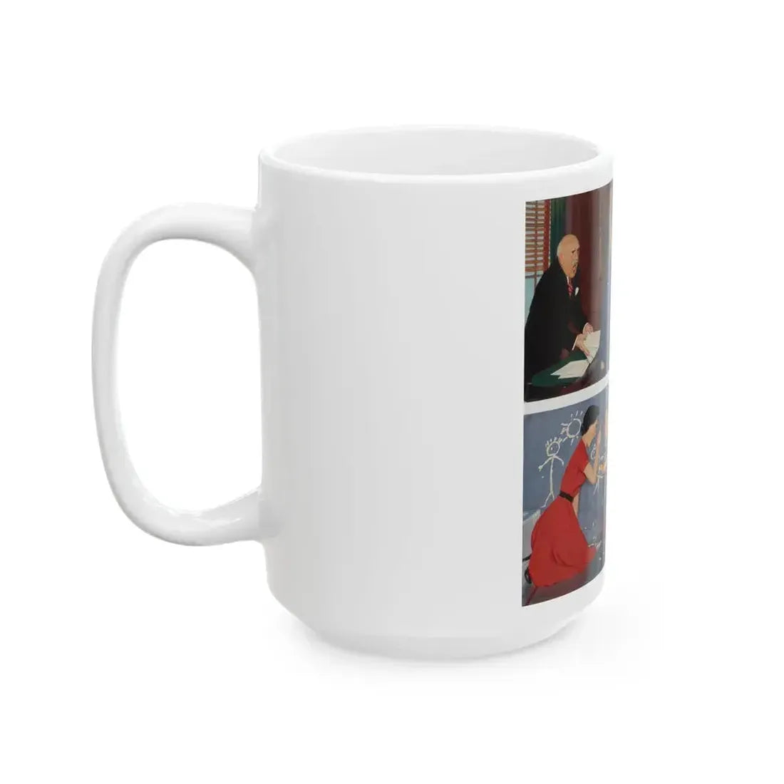 Anger Transference, The Saturday Evening Post cover, March 20, 1954 - White Coffee Mug - Go Mug Yourself