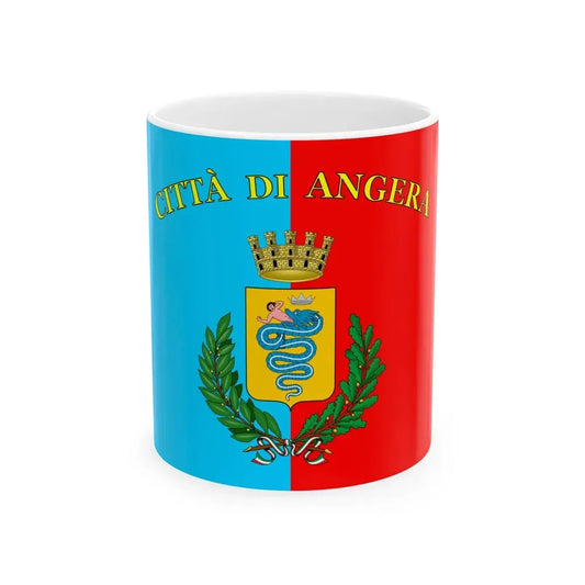 Angera-Bandiera (Italy) White Coffee Mug 11oz - Go Mug Yourself