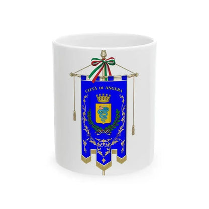 Angera-Gonfalone (Italy) White Coffee Mug 11oz - Go Mug Yourself