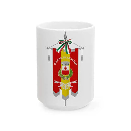 Anghiari-Gonfalone (Italy) White Coffee Mug 15oz - Go Mug Yourself