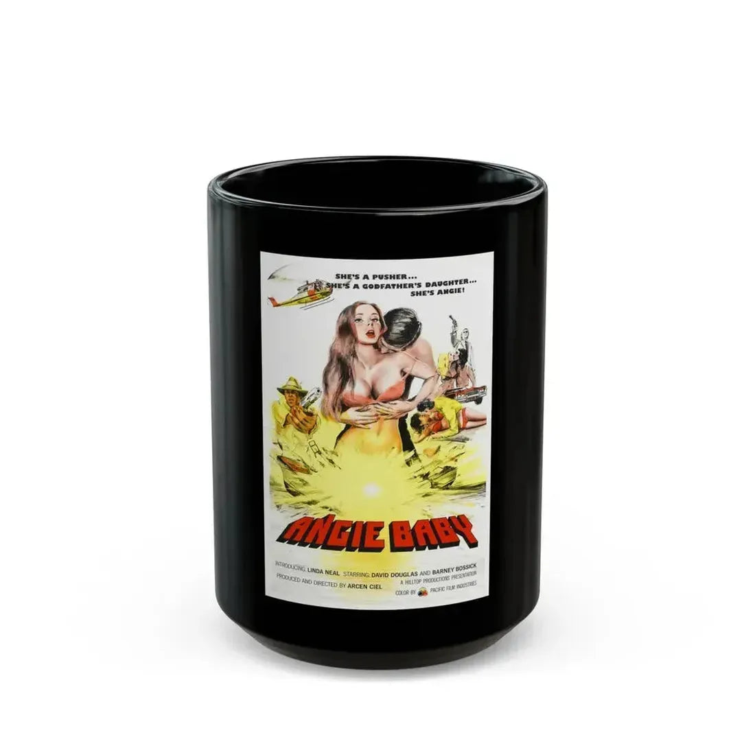ANGIE BABY 1974 Movie Poster - Black Coffee Mug 15oz - Go Mug Yourself