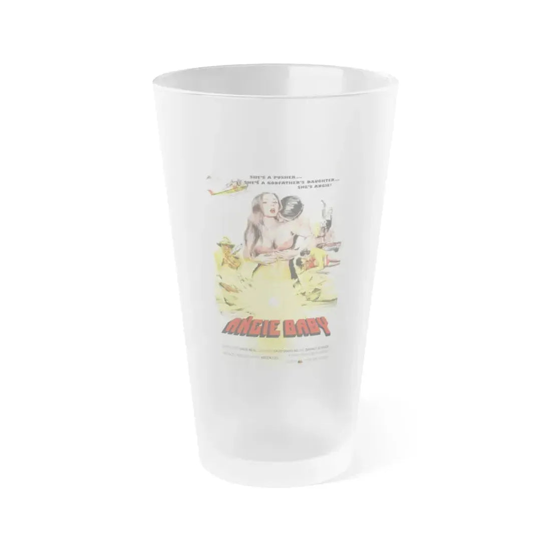 ANGIE BABY 1974 Movie Poster - Frosted Pint Glass 16oz Default Title - Go Mug Yourself