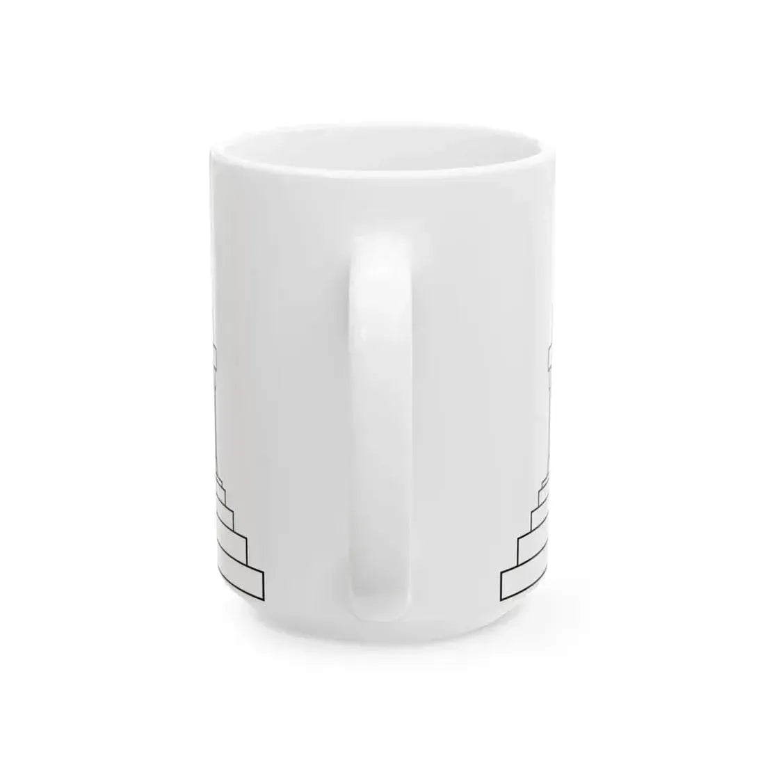 Angkor Wat variant 2 for Flag of Cambodia (Cambodia) White Coffee Mug - Go Mug Yourself