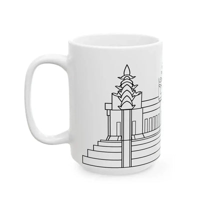 Angkor Wat variant 2 for Flag of Cambodia (Cambodia) White Coffee Mug - Go Mug Yourself