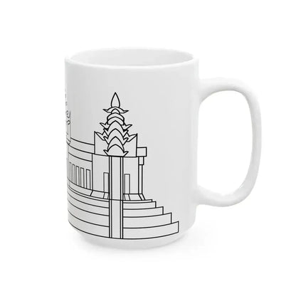 Angkor Wat variant 2 for Flag of Cambodia (Cambodia) White Coffee Mug - Go Mug Yourself