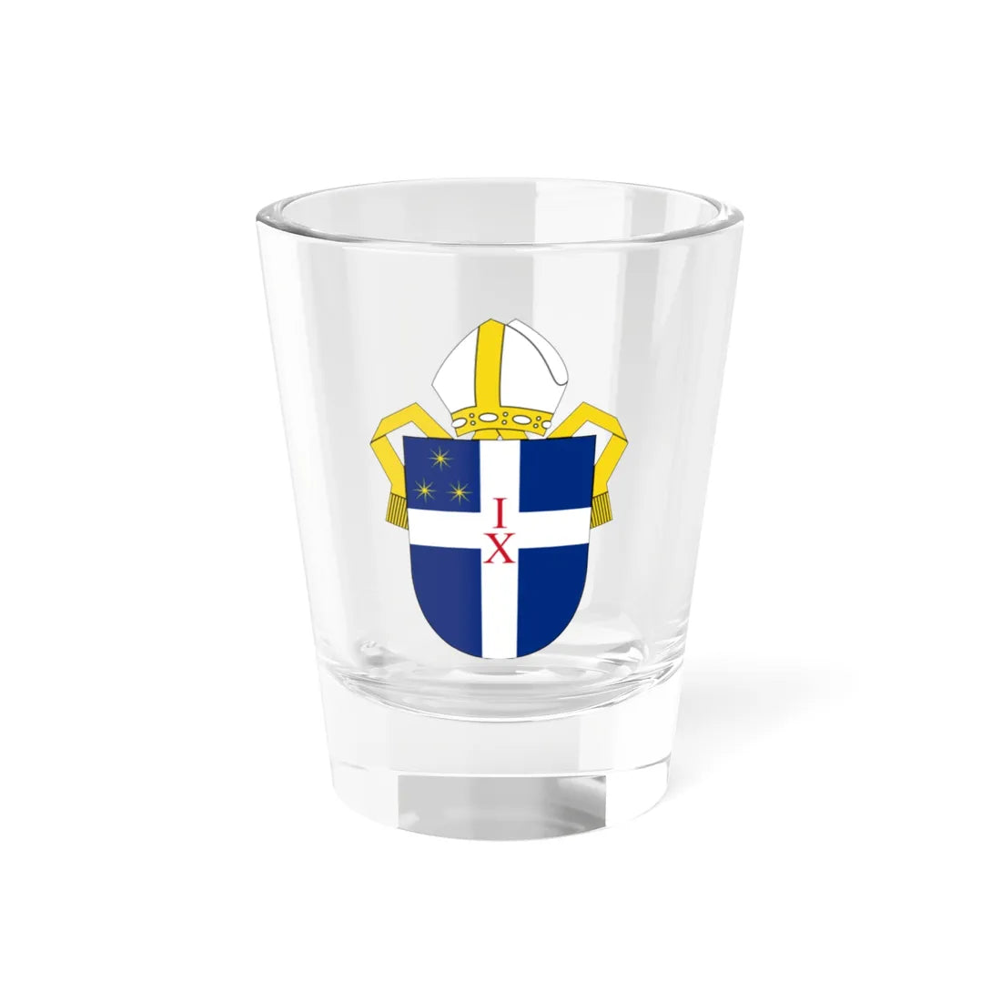 Angl-NZ-Christchurch-Arms (New Zealand) (Coat of Arms) Shot Glass 1.5oz 1.5oz - Go Mug Yourself