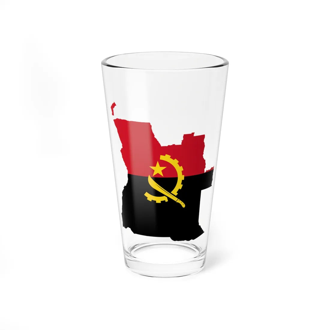 Angola Flag Map (Angola) Pint Glass 16oz 16oz - Go Mug Yourself