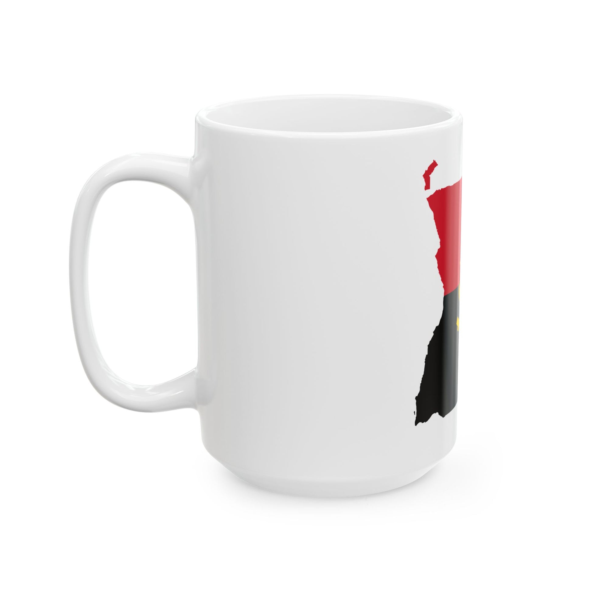 Angola Flag Map (Angola) White Coffee Mug-Go Mug Yourself