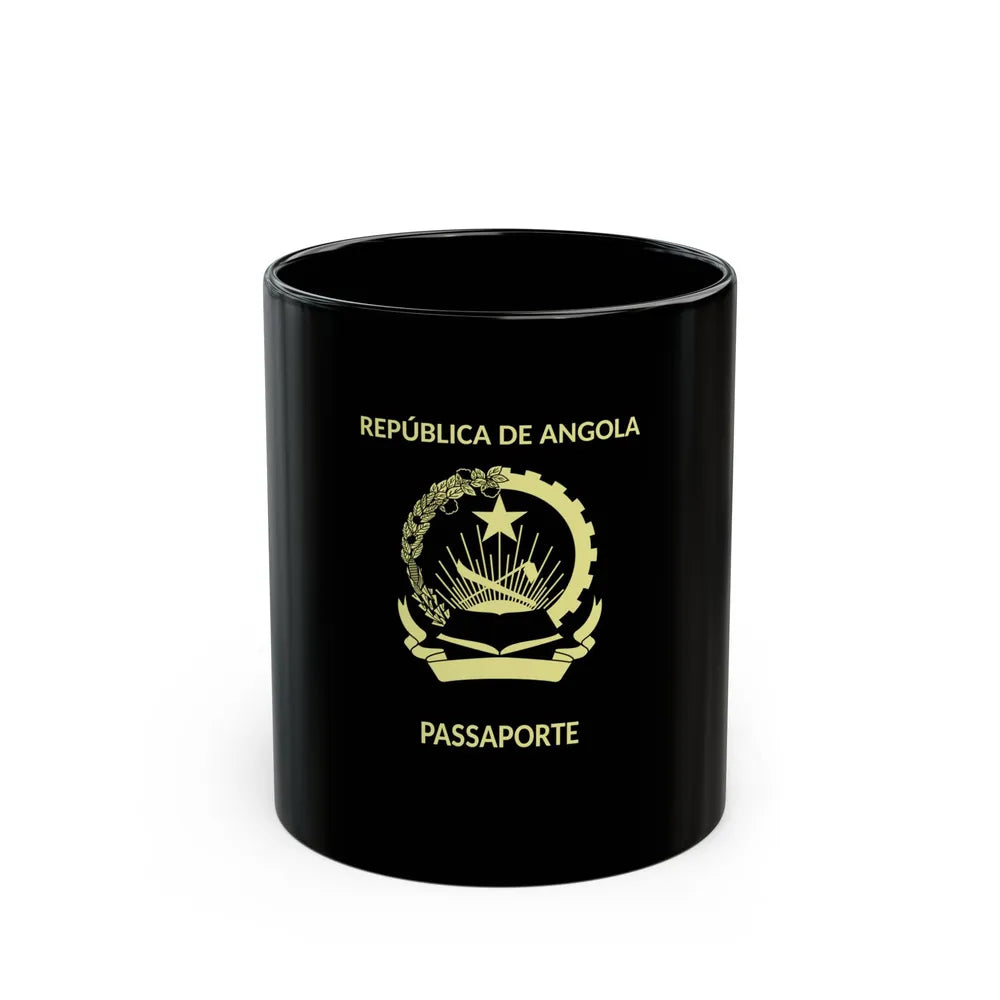 Angolan Passport - Black Coffee Mug-11oz-Go Mug Yourself