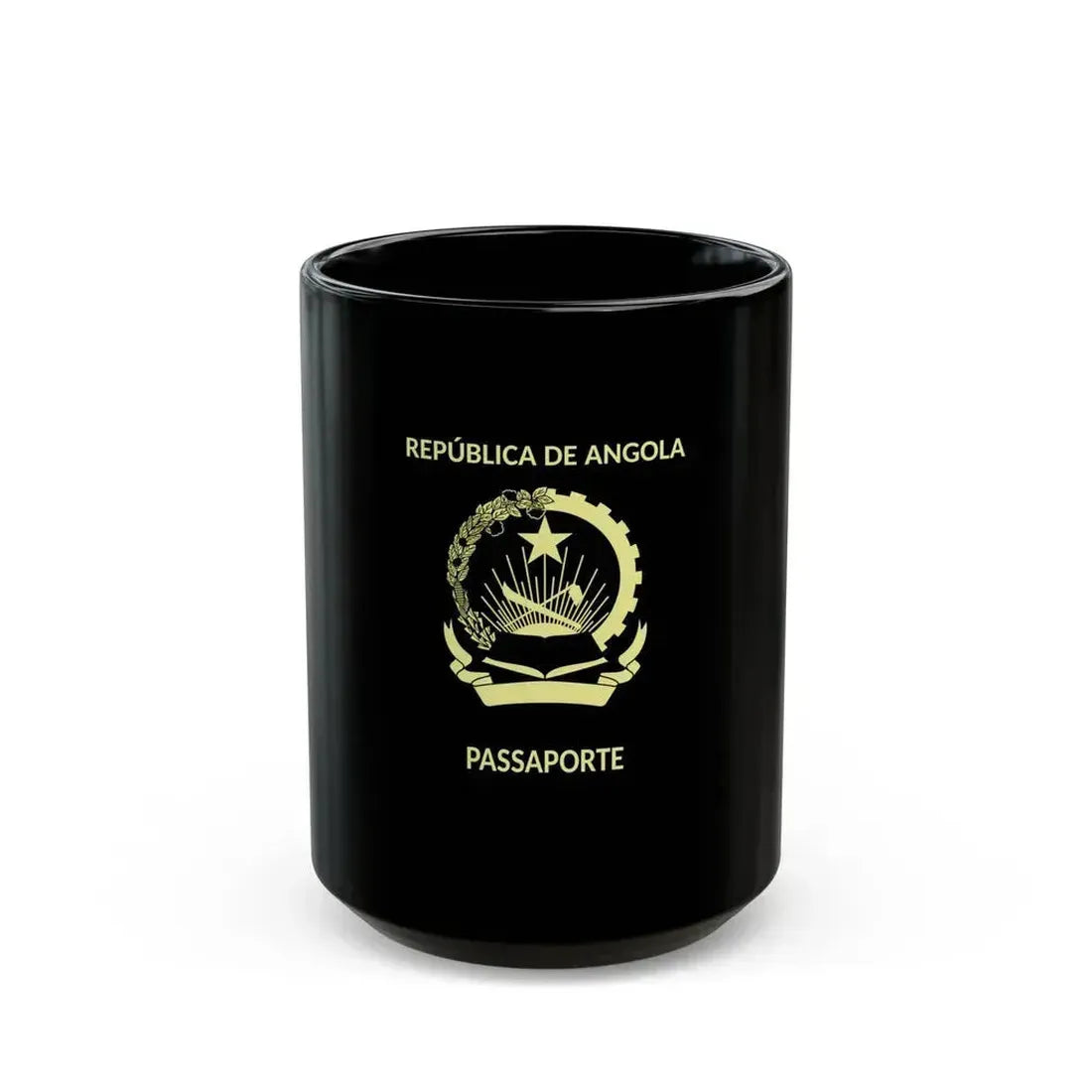 Angolan Passport - Black Coffee Mug 15oz - Go Mug Yourself