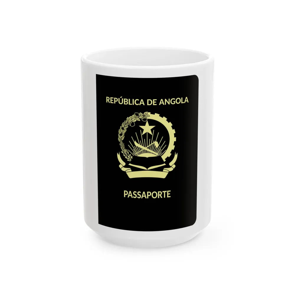 Angolan Passport - White Coffee Mug-15oz-Go Mug Yourself