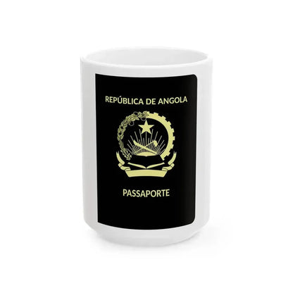 Angolan Passport - White Coffee Mug 15oz - Go Mug Yourself