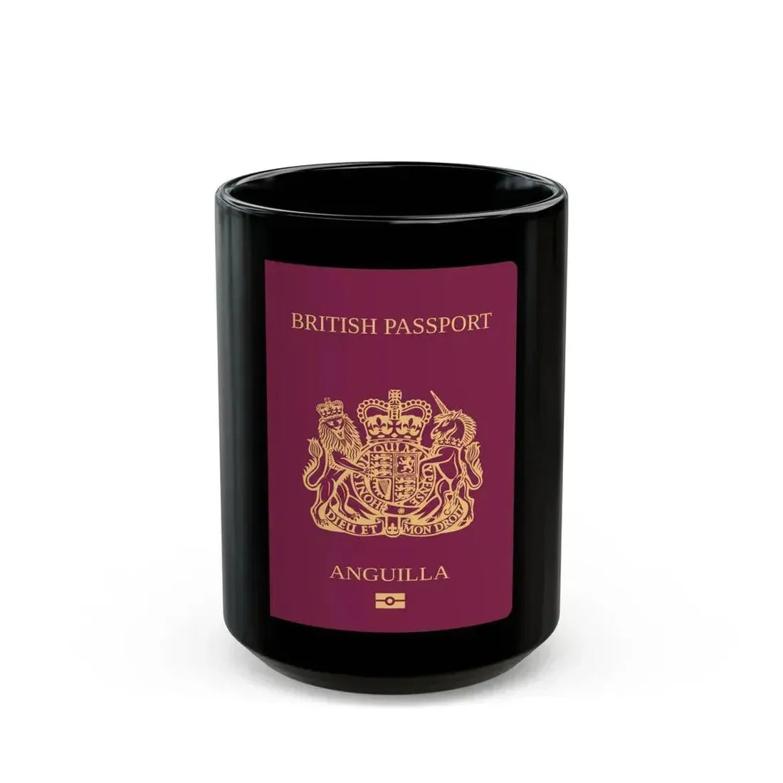 Anguilla Passport - Black Coffee Mug 15oz - Go Mug Yourself