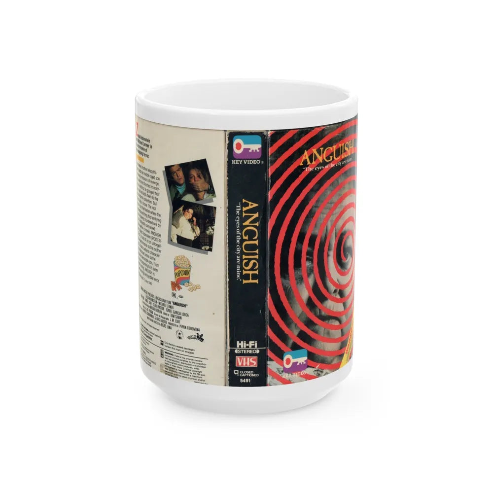 ANGUISH (VHS COVER) - White Coffee Mug-15oz-Go Mug Yourself