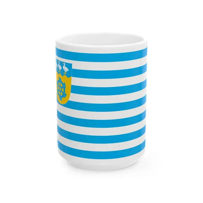 Anija valla lipp (Estonia) White Coffee Mug 15oz - Go Mug Yourself