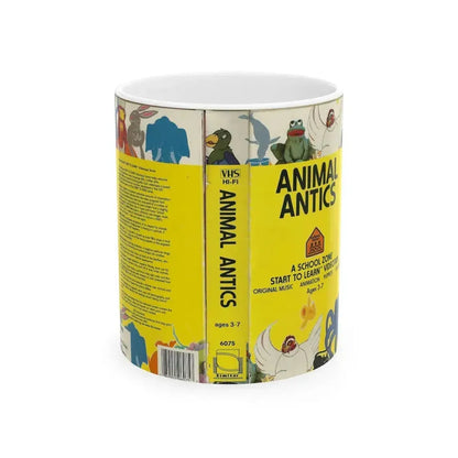 ANIMAL ANTICS A SCHOOL ZONE START TO LEARN VIDEOTAPE (VHS COVER) - White Coffee Mug 11oz - Go Mug Yourself