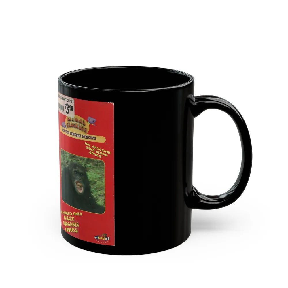 ANIMAL CRACKERS MONKEYS MONKEYS MONKEYS (VHS COVER) - Black Coffee Mug-Go Mug Yourself