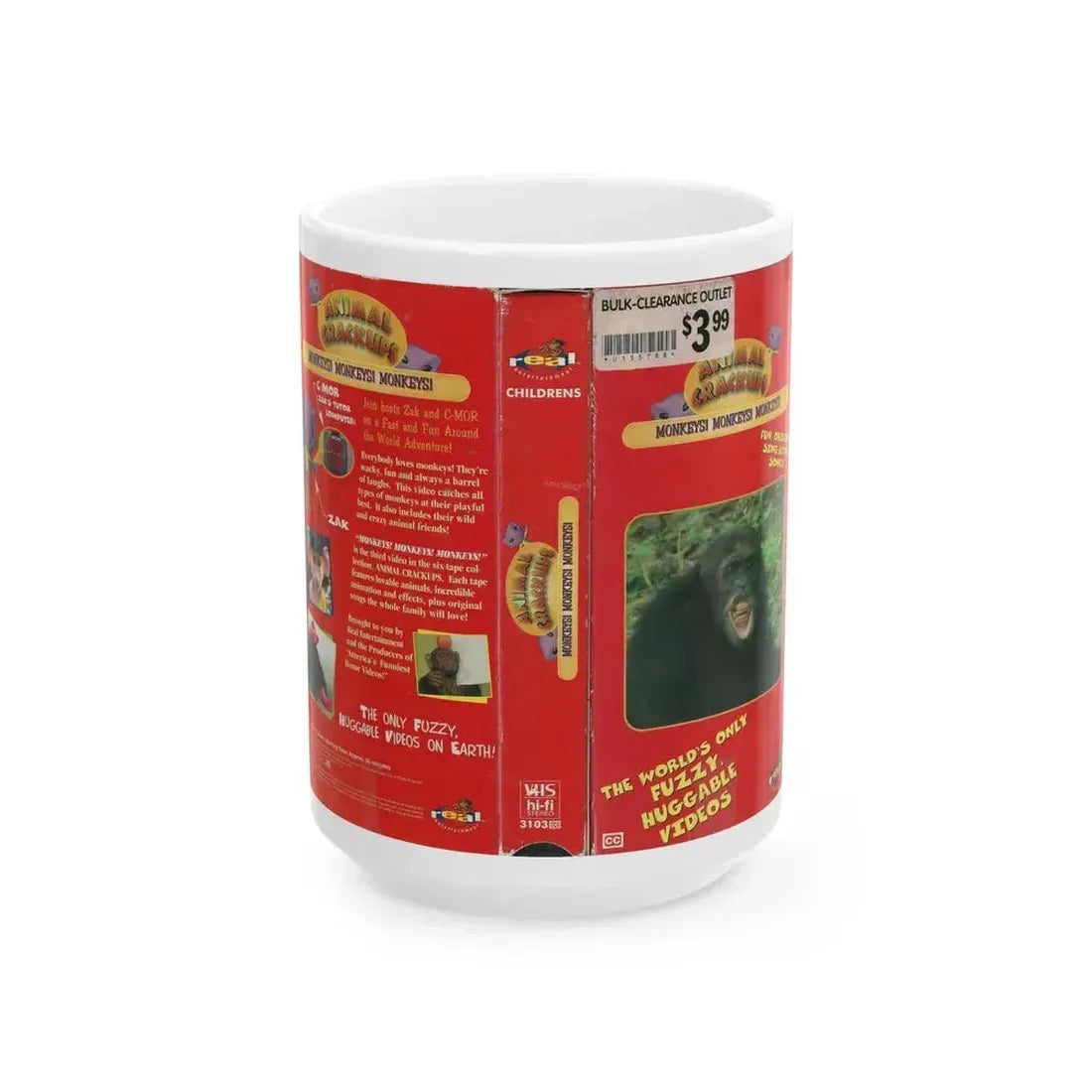 ANIMAL CRACKERS MONKEYS MONKEYS MONKEYS (VHS COVER) - White Coffee Mug 15oz - Go Mug Yourself