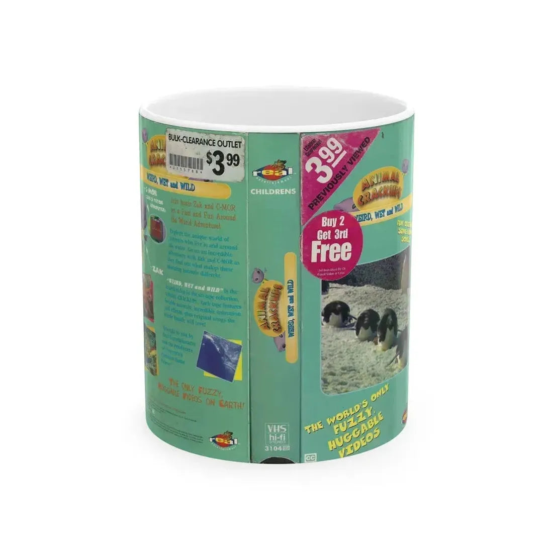 ANIMAL CRACKERS WEIRD WET AND WILD (VHS COVER) - White Coffee Mug 11oz - Go Mug Yourself