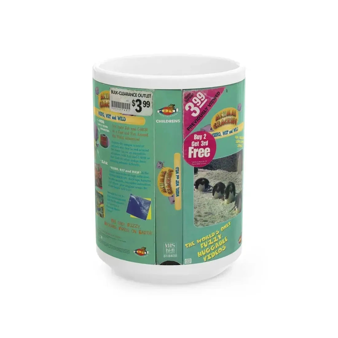 ANIMAL CRACKERS WEIRD WET AND WILD (VHS COVER) - White Coffee Mug 15oz - Go Mug Yourself