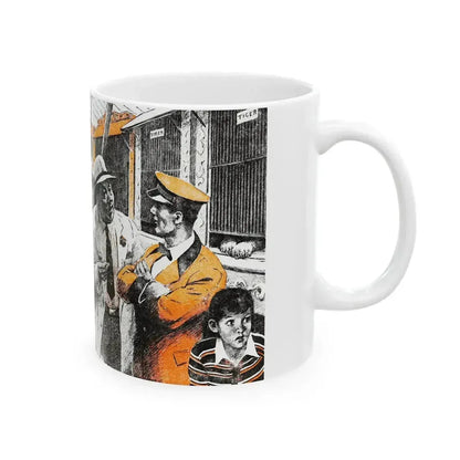 Animal Man (2), Blue Book Magazine, April 1948 - White Coffee Mug - Go Mug Yourself