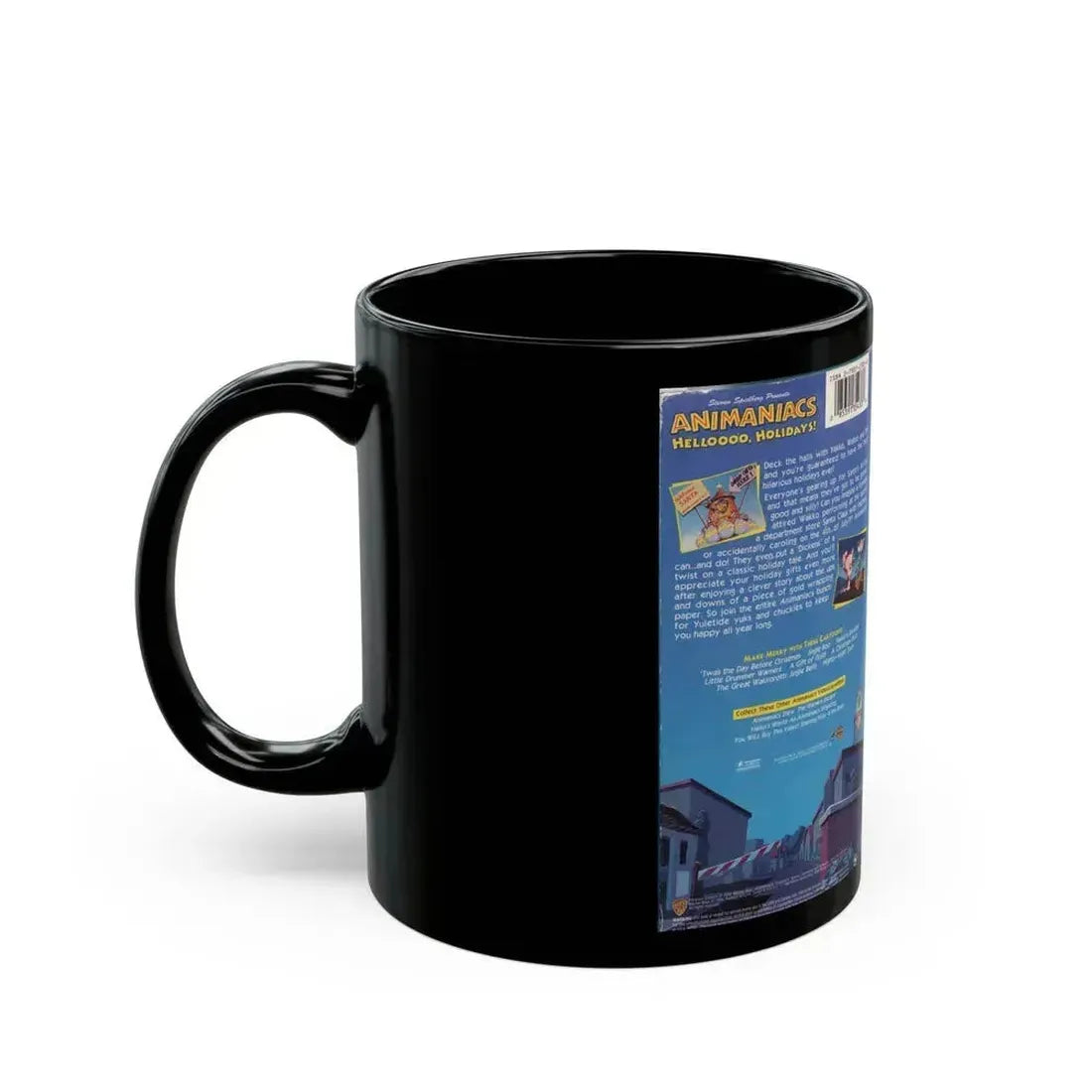 ANIMANIACS HELLOOOO HOLIDAYS (VHS COVER) - Black Coffee Mug - Go Mug Yourself